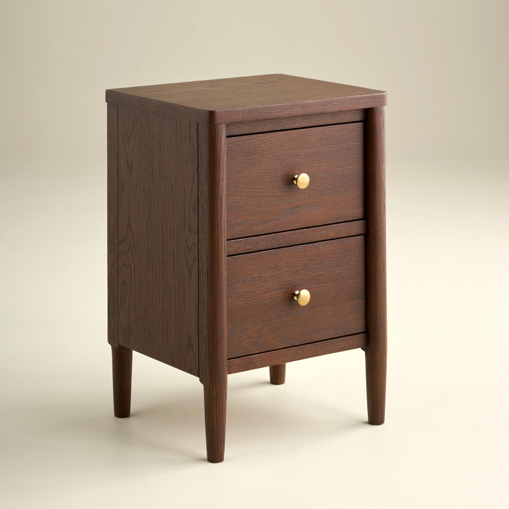 Adina 2 Drawer Bedside, Walnut